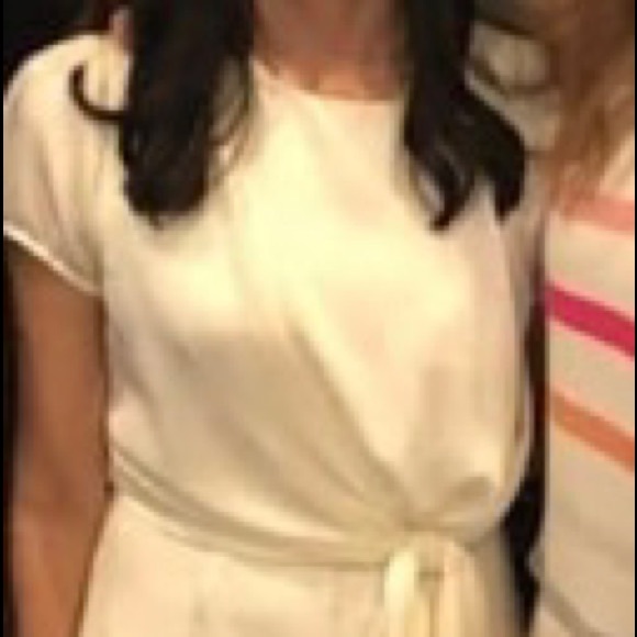 Ivory Satin Wide-Leg Jumpsuit from Lulus Size Small - Picture 2 of 3